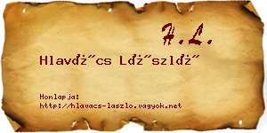 Hlavács László névjegykártya