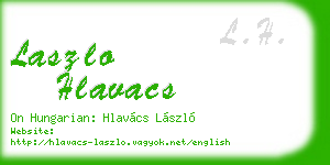 laszlo hlavacs business card
